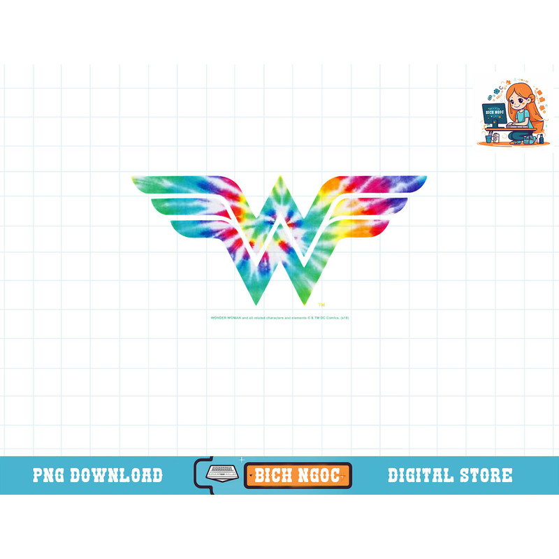 Kids DC Comics Wonder Woman Tie Dye Logo T-Shirt copy.jpg