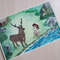Gravity Falls-Dipper Pines-deer-cartoon-green painting-forest-river-series-watercolor-painting-6.JPG