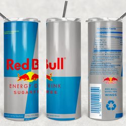 Red Bull Sugar Free Can Tumbler Png, Sugar Free Can 20oz Skinny Sublimation Designs Png, Drinks Tumbler Png