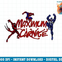marvel spider-man maximum carnage video game collage logo png, sublimation copy