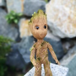 Baby Groot figurine - Avengers, art doll, polymer clay doll