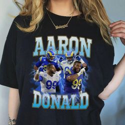 Aaron Donald Shirt, Aaron Donald Vintage Sweatshirt, Football Bootleg Shirt, 90's Vintage Graphic Tee, Gift Idea For Fan