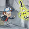 Gravity Falls-Dipper Pines-Bill Cipher-cartoon-gray watercolor picture-series-1.JPG