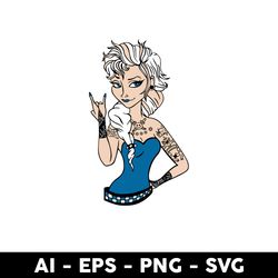 frozen elsa princess tattoo svg, frozen elsa svg, elsa svg, princces svg, disney svg, png dxf eps file - digital file