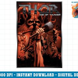 marvel thor god of thunder epic fade to red poster png, sublimation png, sublimation.pngmarvel thor god of thunder epic