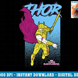 marvel thor ragnarok neon color pop retro graphic png, sublimation png, sublimation.pngmarvel thor ragnarok neon color p