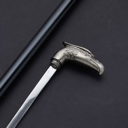 eagle cane custom handmade stick stainless steel unique and artistic self-defense tool mk5142m