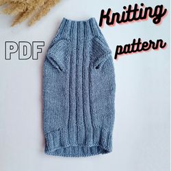 Basic cat sweater knitting pattern PDF knitting tutorial Pet sweater pattern Knitting pattern dog sweater