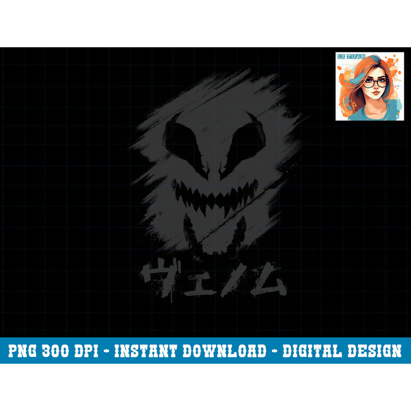 Marvel Venom Kanji Face Brush Strokes Graphic png, sublimation png, sublimation.pngMarvel Venom Kanji Face Brush Strokes Graphic png, sublimation png, sublimati