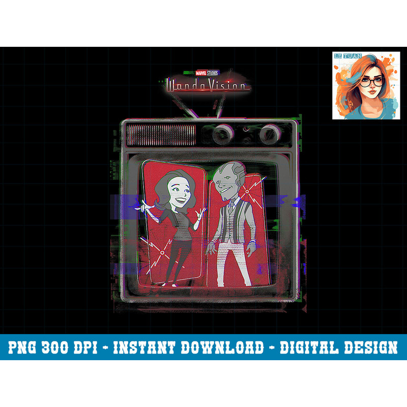 Marvel WandaVision Cartoon Television Glitch png, sublimation copy.jpg