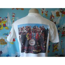 vintage 90's the beatles sergeant peppers 25th anniversary 1992 band tee white t shirt l