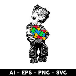 Groot Autism Svg, Baby Groot Svg, Avenger Svg, Groot Svg, Autism Svg, Png Dxf Eps File - Digital File