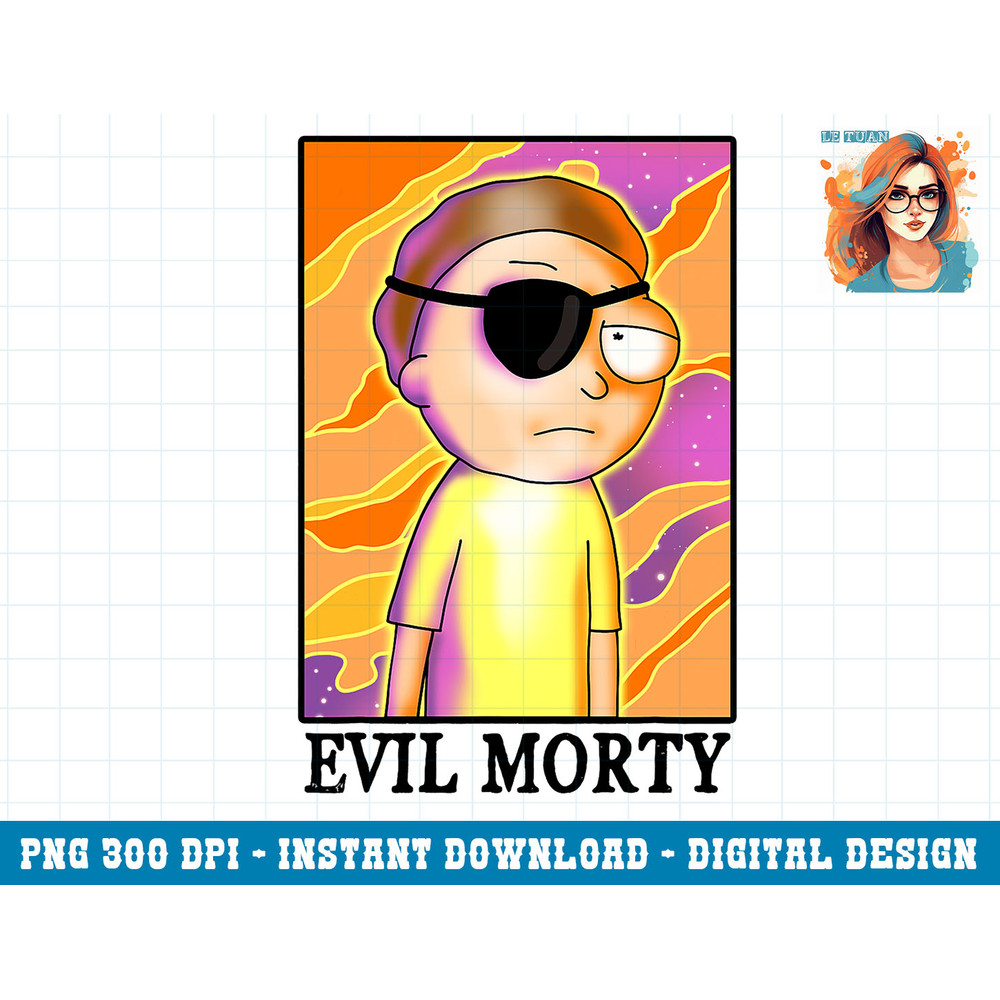 Rick and Morty Evil Morty Eyepatch Portrait Graphic png, sublimation copy.jpg