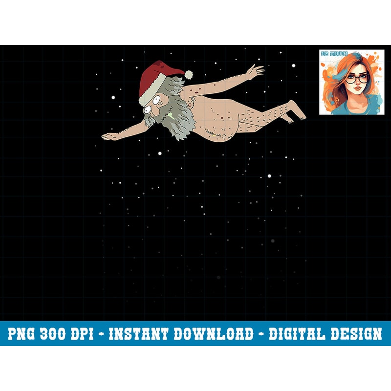 Rick and Morty Fan Art Floating Santa png, sublimation copy.jpg