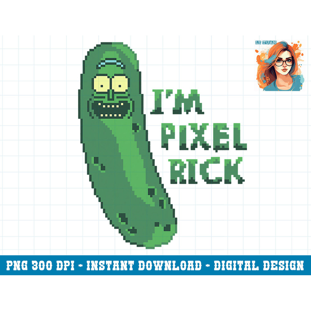 Rick and Morty Pixel Pickle Rick png, sublimation copy.jpg