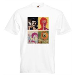 the beatles psychedelic t shirt john lennon paul mccartney ringo george harrison