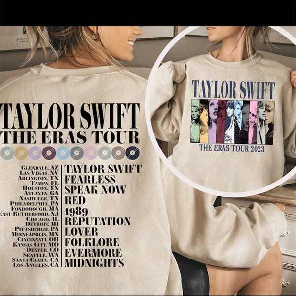 Custom Taylor Swift Eras Tour T Shirt Two Sides, Cheap Taylor Swift Merch -  Allsoymade