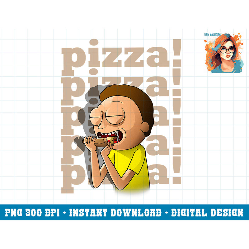 Rick and Morty Shirt Pizza Lover Morty png, sublimation copy.jpg