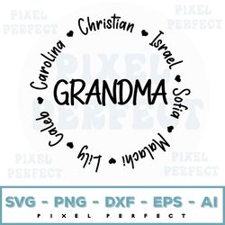 personalized grandpa and grandma matching svg set, national grandparents day gift, mimi, nana, grammy, gigi, glammy, pap