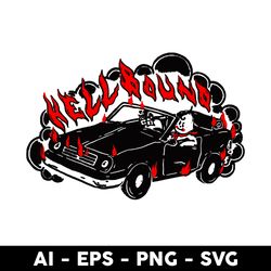 hellbound svg, car svg, fire svg, png dxf eps digital file - digital file