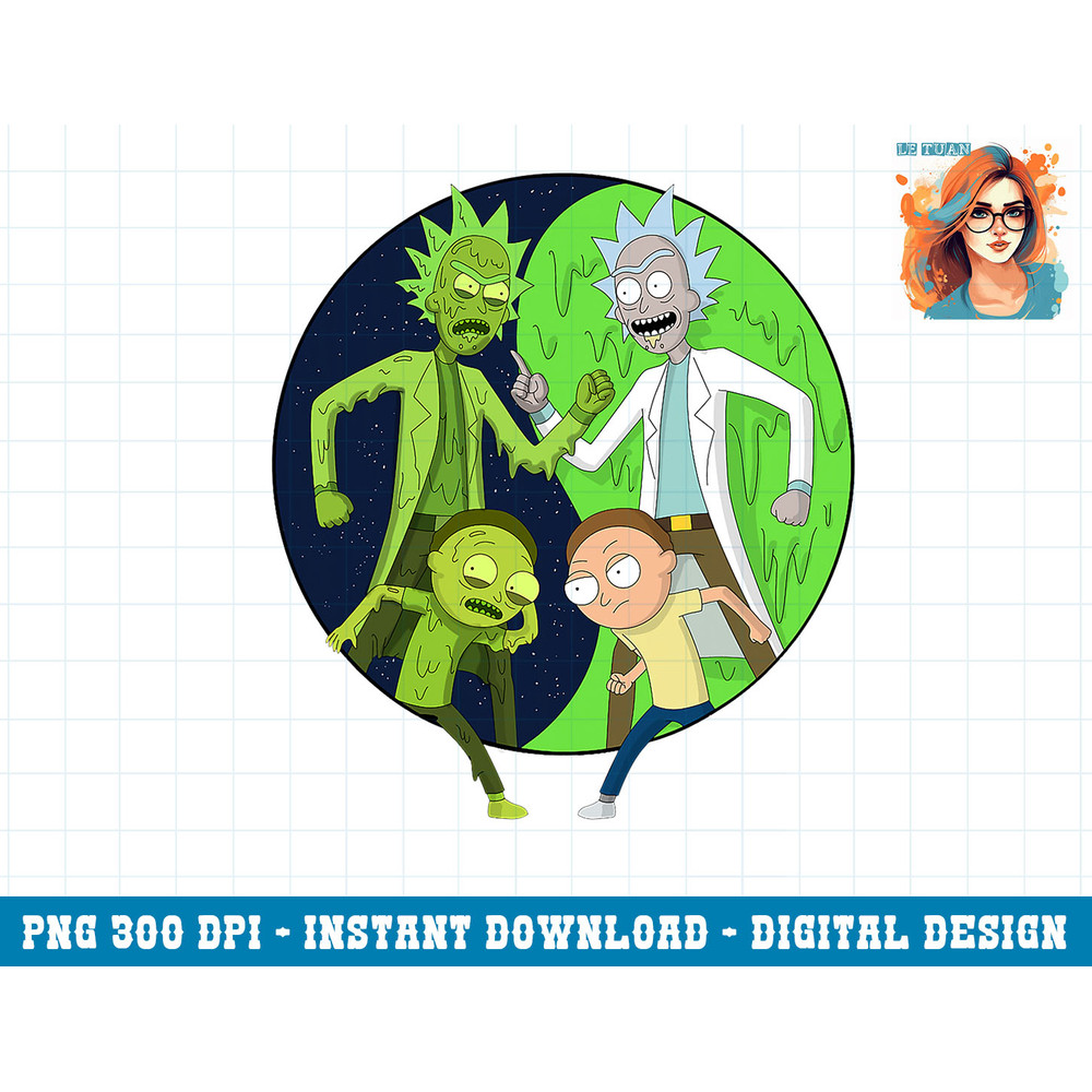 Rick and Morty vs. Toxic Rick and Morty png, sublimation copy.jpg