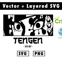 tengen svg & png files for cricut machine , anime svg , manga svg , goku svg