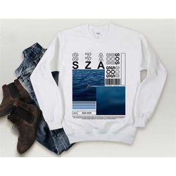 hot s.z.a concert sweatshirt, sza team white sweatshirt, sza album sweatshirt, music rnb singer rapper sweatshirt, gift