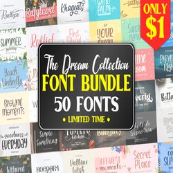 the dream collection font bundle
