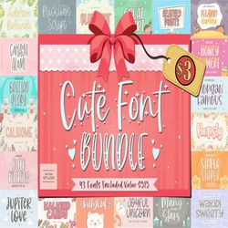 font bundle - cute fonts, cricut font bundle, script fonts, fonts for cricut, procreate fonts, retro fonts, handwritten