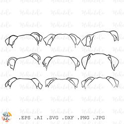 bulldog ears svg, bulldog ears silhouette, bulldog cricut, dog svg, outline dog ears svg, clipart png