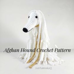 Afghan Hound Crochet Dog Pattern Sighthound Crochet Amigurumi Tutorial