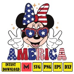 mouse america png, happy 4th of july, red white and blue, american freedom, fourth of july png, family vacation 2023