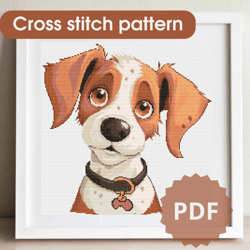 Simple cross stitch pattern Dog / cross stitch pattern PDF / easy cross stitch chart Dog