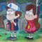 Gravity Falls-Mable-Pines-Dipper-lantern-in-the-woods-cartoon-adolescents-watercolor-painting-6.JPG