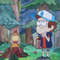 Gravity Falls-Mable-Pines-Dipper-lantern-in-the-woods-cartoon-adolescents-watercolor-painting-12.JPG