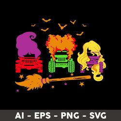 houcus pocus jeep svg, jeep svg, hocus pocus svg, halloween svg, png dxf eps file - digital file
