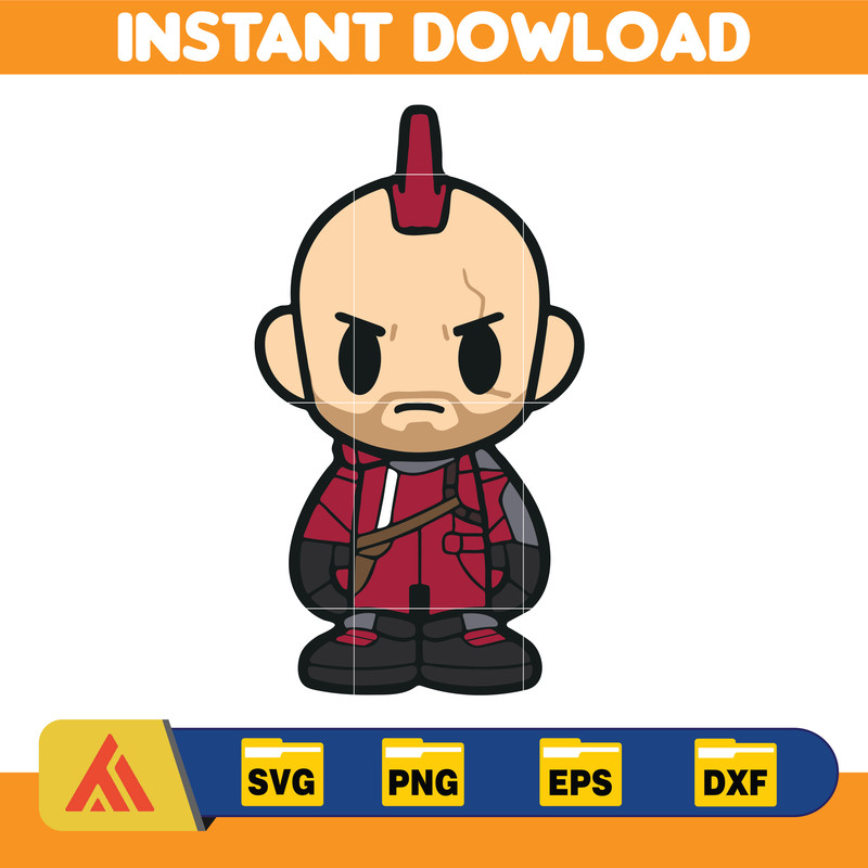 Chibi Guardians of the Galaxy clipart set, svg cut files for Cricut Silhouette, Guardians of the Galaxy volume 3 svg, Star-Lord svg, png16.jpg