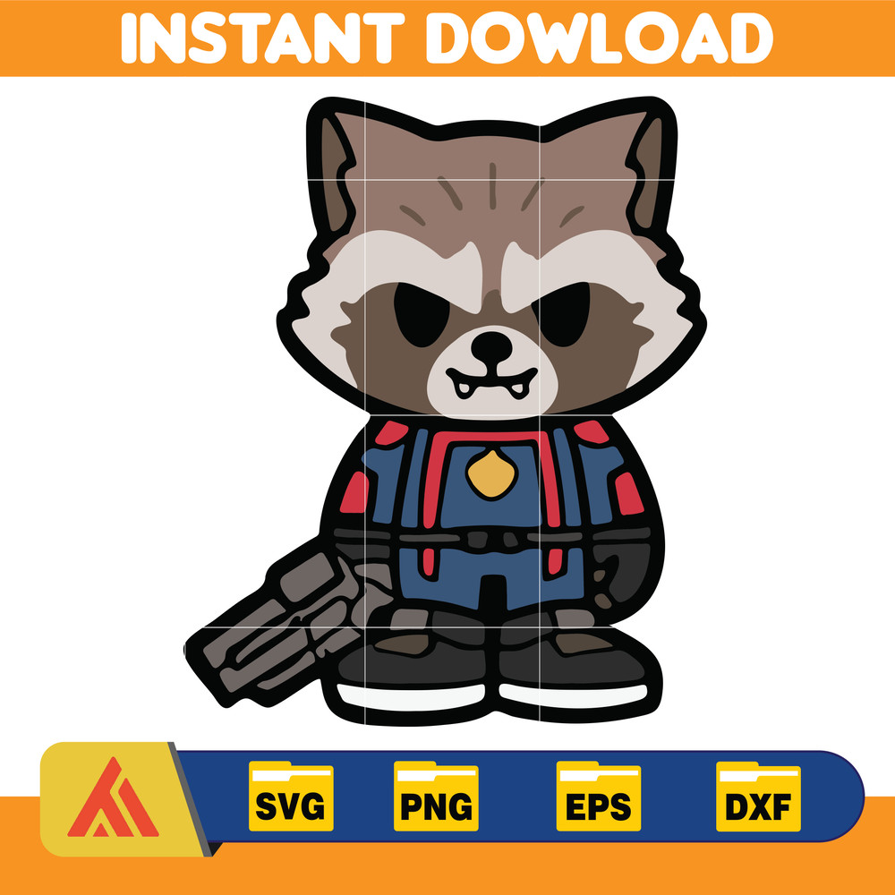 Chibi Guardians of the Galaxy clipart set, svg cut files for Cricut Silhouette, Guardians of the Galaxy volume 3 svg, Star-Lord svg, png17.jpg