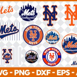 New York Mets Baseball Bundle Svg, MLB Logo Svg, MLB Svg, Baseball Team Svg File Cut Digital Download