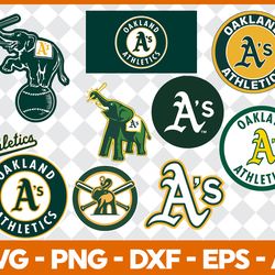 Oakland Athletics Baseball Bundle Svg, MLB Logo Svg, MLB Svg, Baseball Team Svg File Cut Digital Download