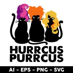 hurrcus purrcus svg, cat hocus pocus svg, hocus pocus svg, cat svg, png dxf eps file - digital file