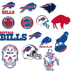 Buffalo Bills Football Bundle Svg, NFL Logo Svg, NFL Svg, NFL Football Svg File Cut Digital Download