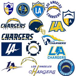 Los Angeles Chargers Football Bundle Svg, NFL Logo Svg, NFL Svg, NFL Football Svg File Cut Digital Download