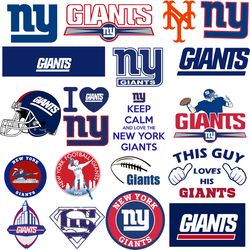 New York Giants Football Bundle Svg, NFL Logo Svg, NFL Svg, NFL Football Svg File Cut Digital Download
