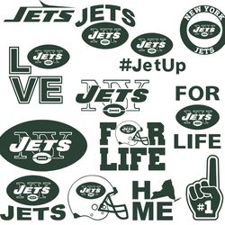 New York Jets Football Bundle Svg, NFL Logo Svg, NFL Svg, NFL Football Svg File Cut Digital Download