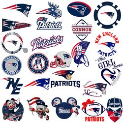 New England Patriots Football Bundle Svg, NFL Logo Svg, NFL Svg, NFL Football Svg File Cut Digital Download