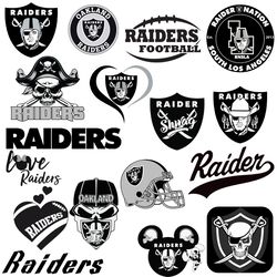 Oakland Raiders Football Bundle Svg, NFL Logo Svg, NFL Svg, NFL Football Svg File Cut Digital Download