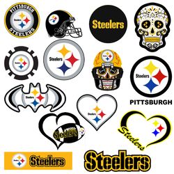 Pittsburgh Steelers Football Bundle Svg, NFL Logo Svg, NFL Svg, NFL Football Svg File Cut Digital Download