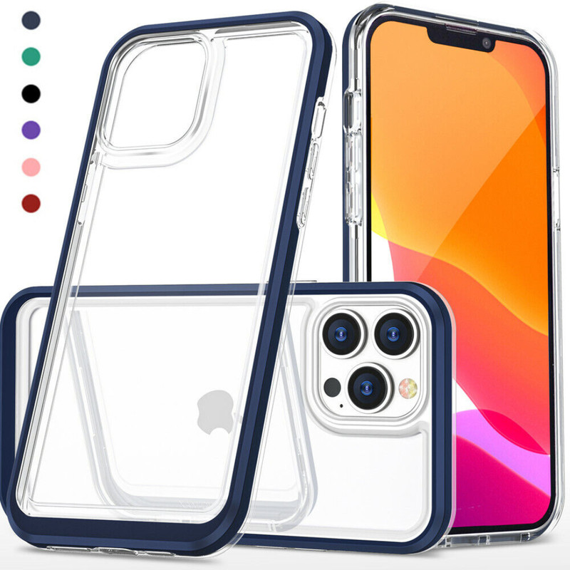 CLEAR Phone Case For iPhone 13 12 11 Pro Max XR SE 8 7 + Shockproof Bumper Cover (9).png