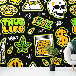 cartoon graffiti wallpaper - the ultimate teen bedroom decoration